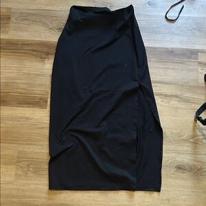 Maxi skirt black with slit